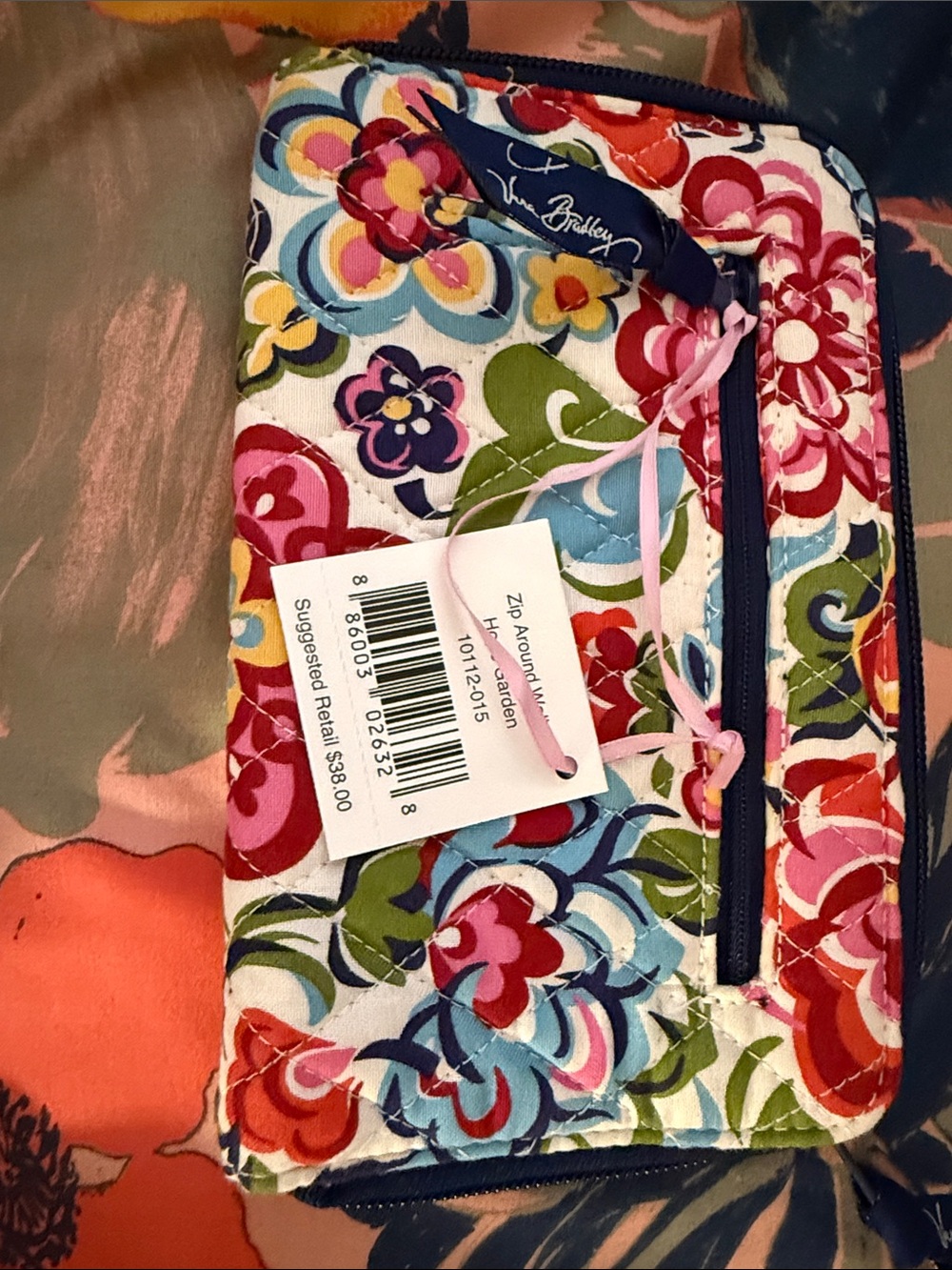 NWT Vera Bradley Multicolor Floral Zip Wallet (see listing matching tote)